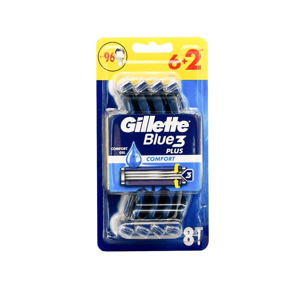 Shaving razor "Gillette" Blue3 Comfort 6+2pcs