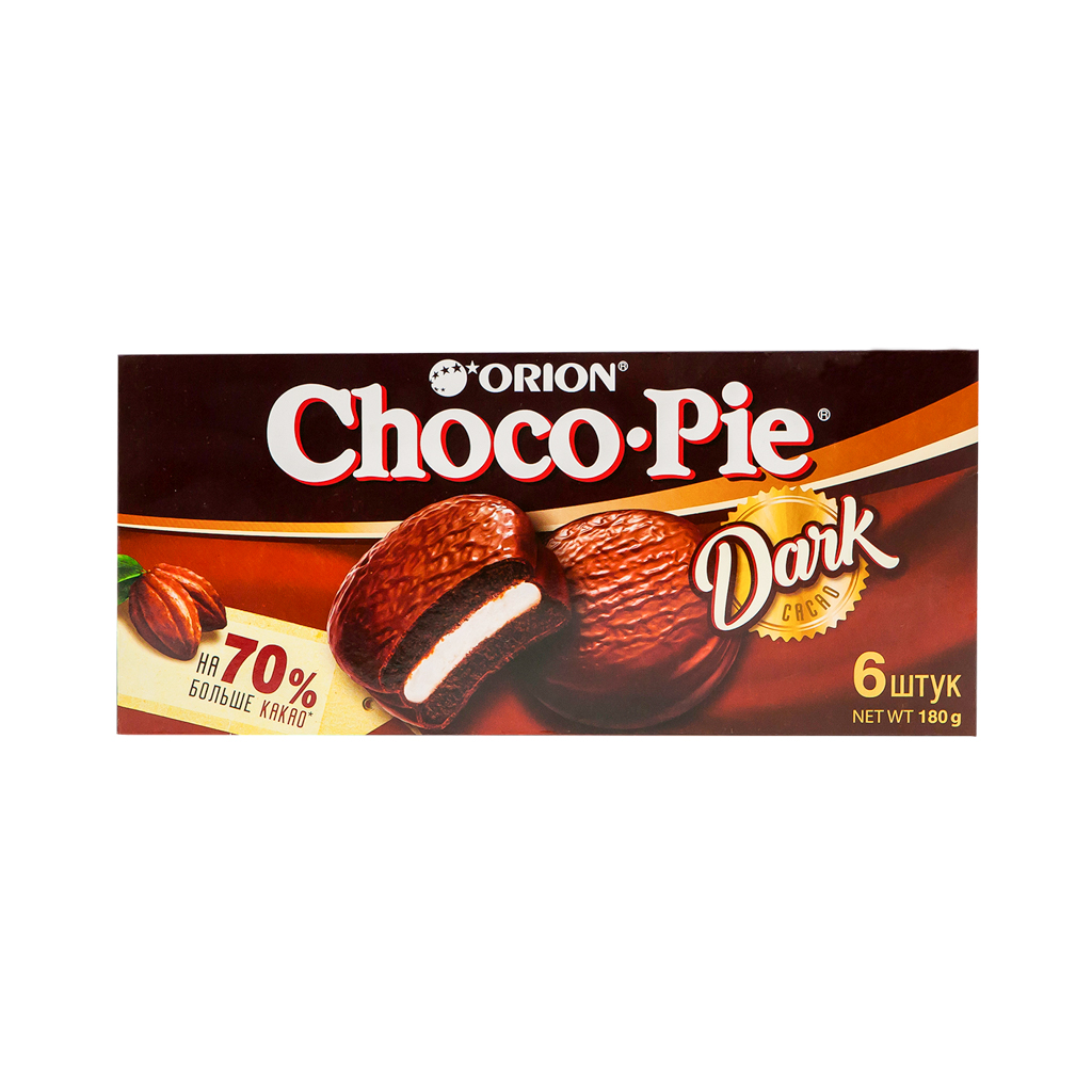 Cookies "Choco Pie" dark chocolate 6pcs 180g