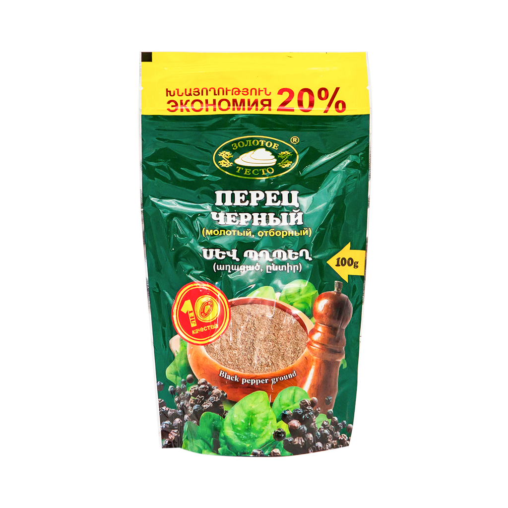 Ground black pepper "Zolotoye Testo" 100g