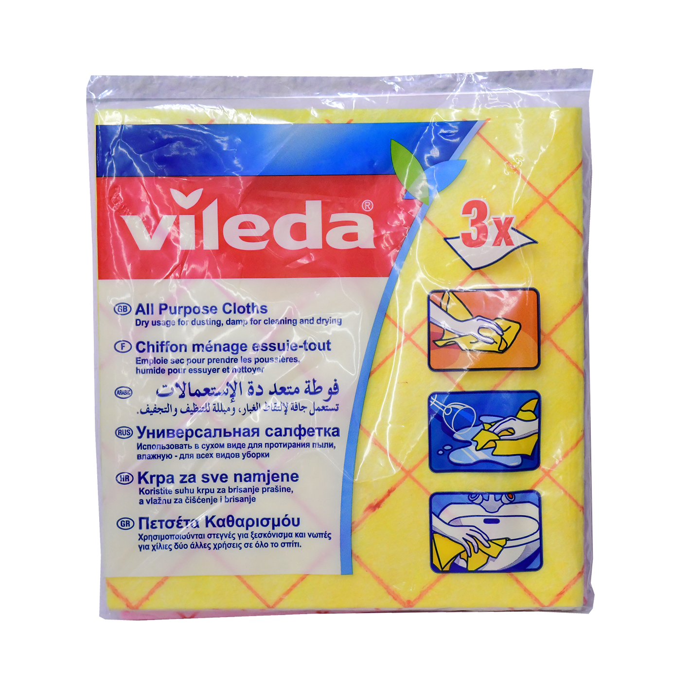 Ունիվերսալ անձեռոցիկ 3 հատ պուռպոս Վիլեդա