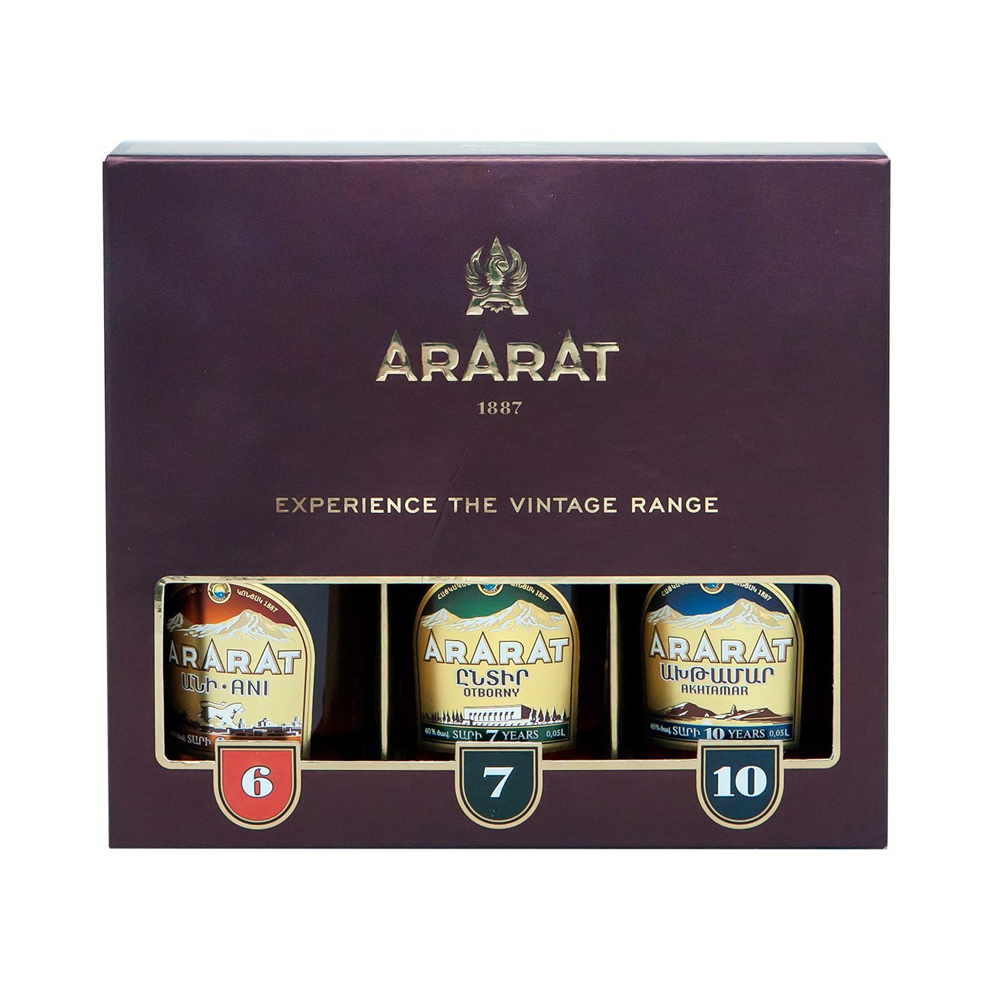 Կոնյակ Արարատ մինի հավաքածու 3*0,05լ