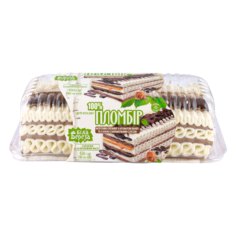 Ice cream "Belaya Byaroza" plombir, creme brulee 450g