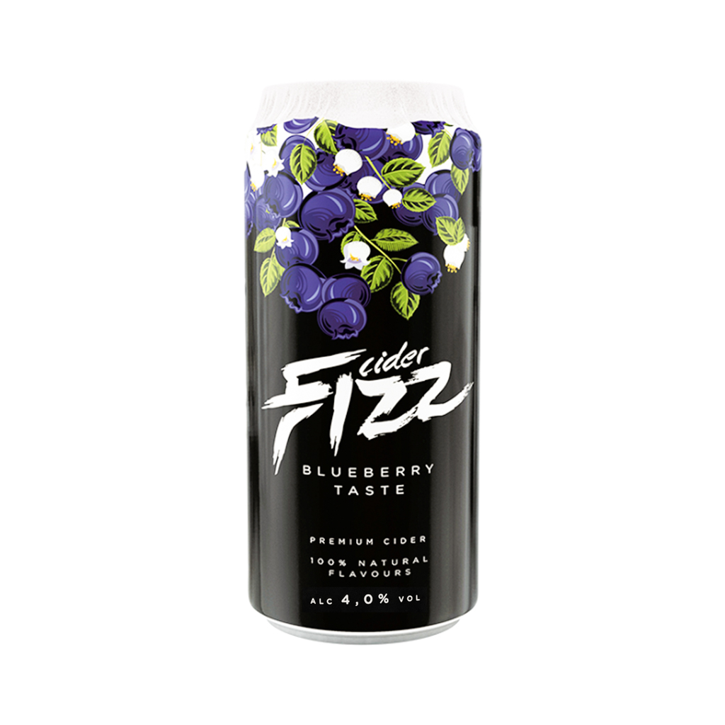 Cider "Fizz" Premium, blueberry (can) 0.5l