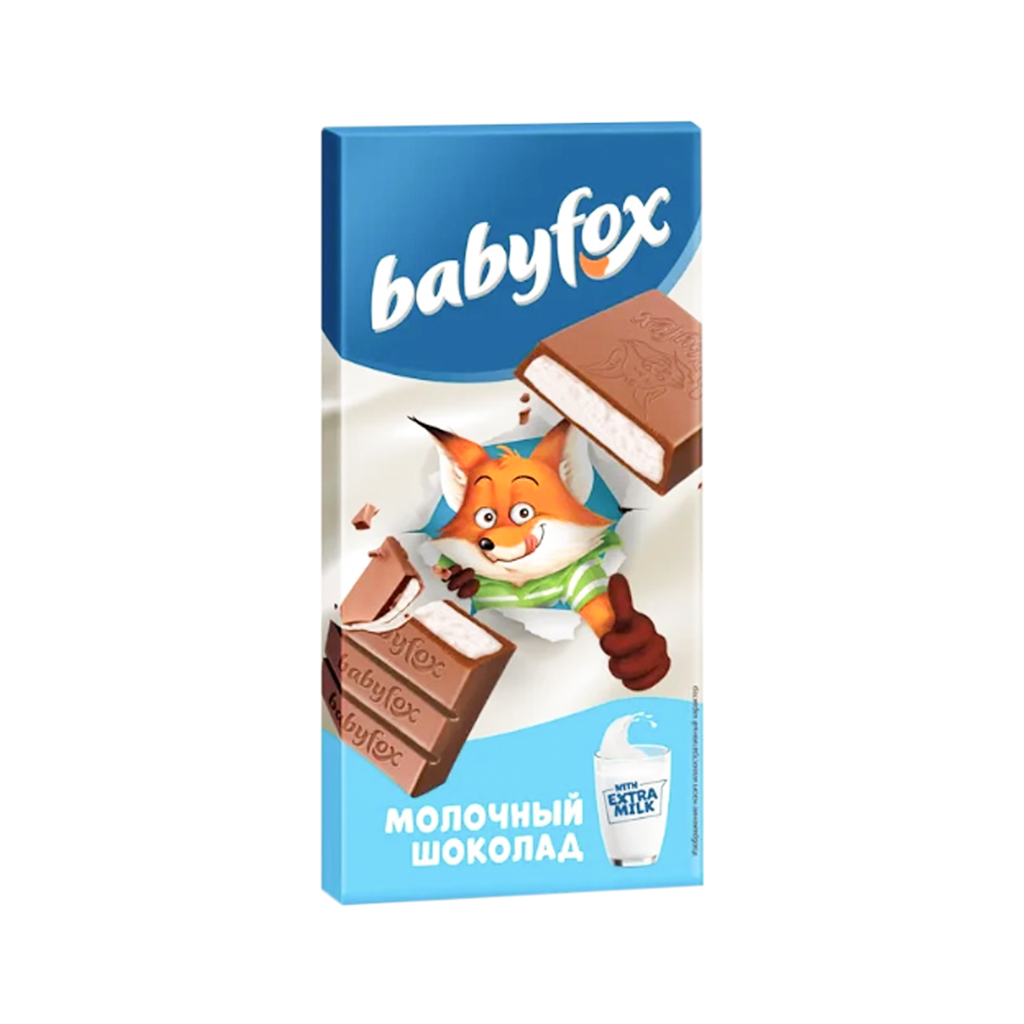 Chocolate bar "Babyfox" milk filling 90g
