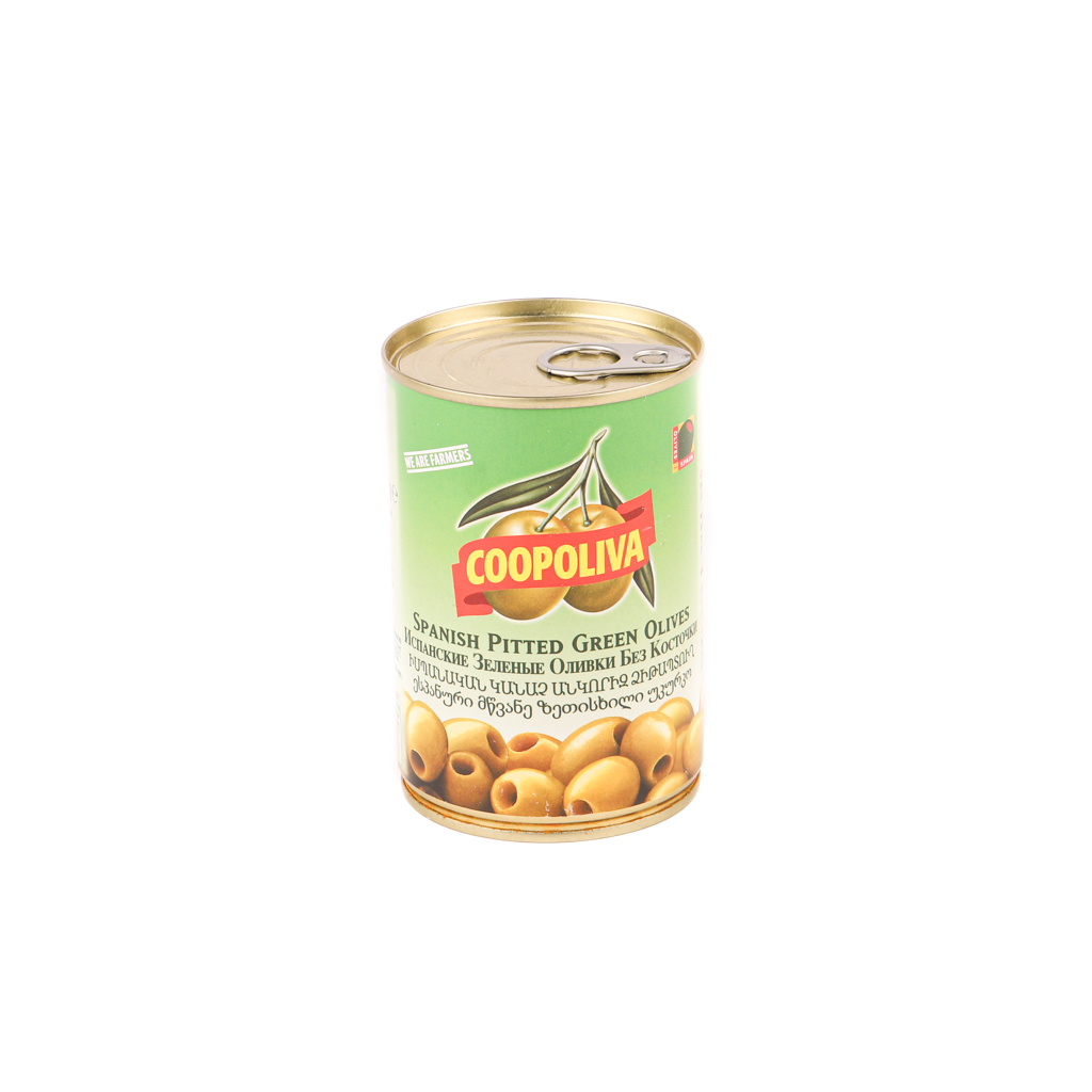 Green olives "Coopoliva" pitted 425g