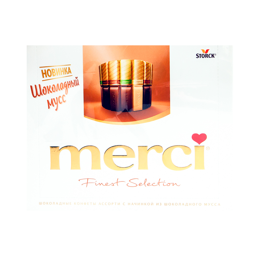 Chocolate box "Merci" chocolate mousse 210g