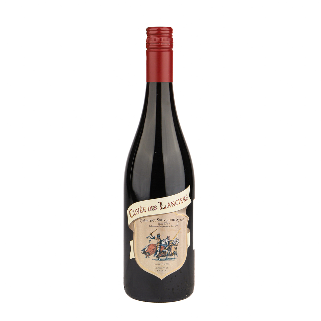 Wine "Cuvee Des Lanciers" Cabernet Sauvignon-Syrah red dry 0.75l