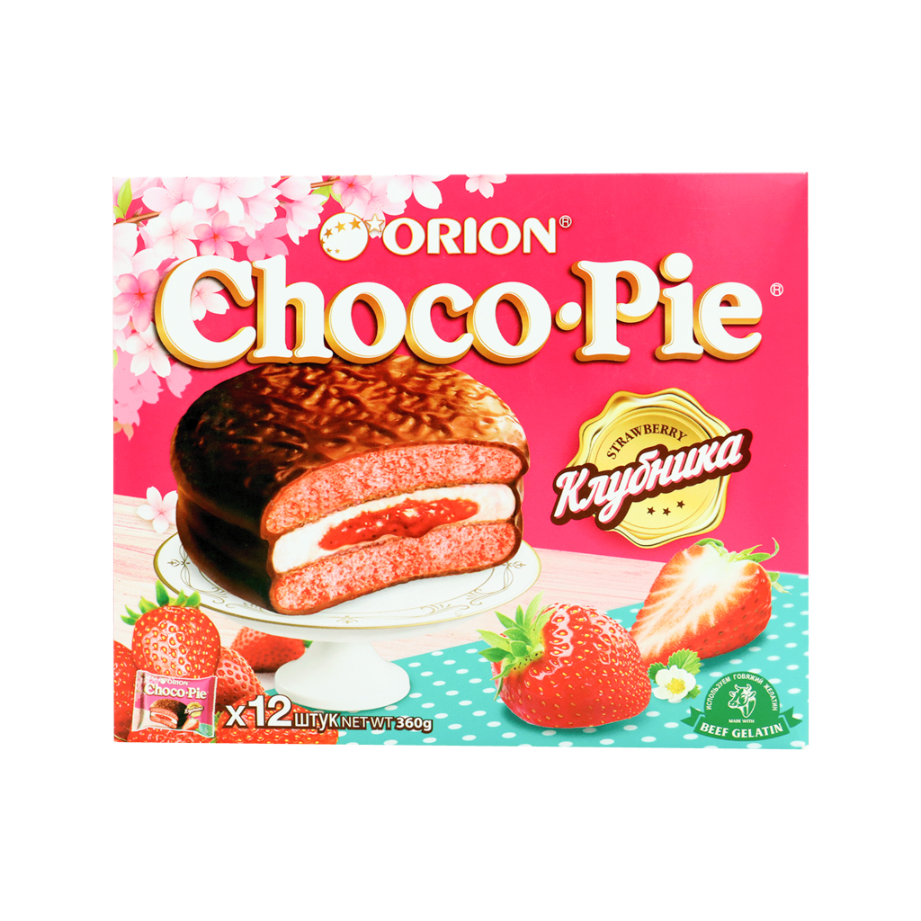 Cookies "Choco Pie" strawberry 12pcs 360g