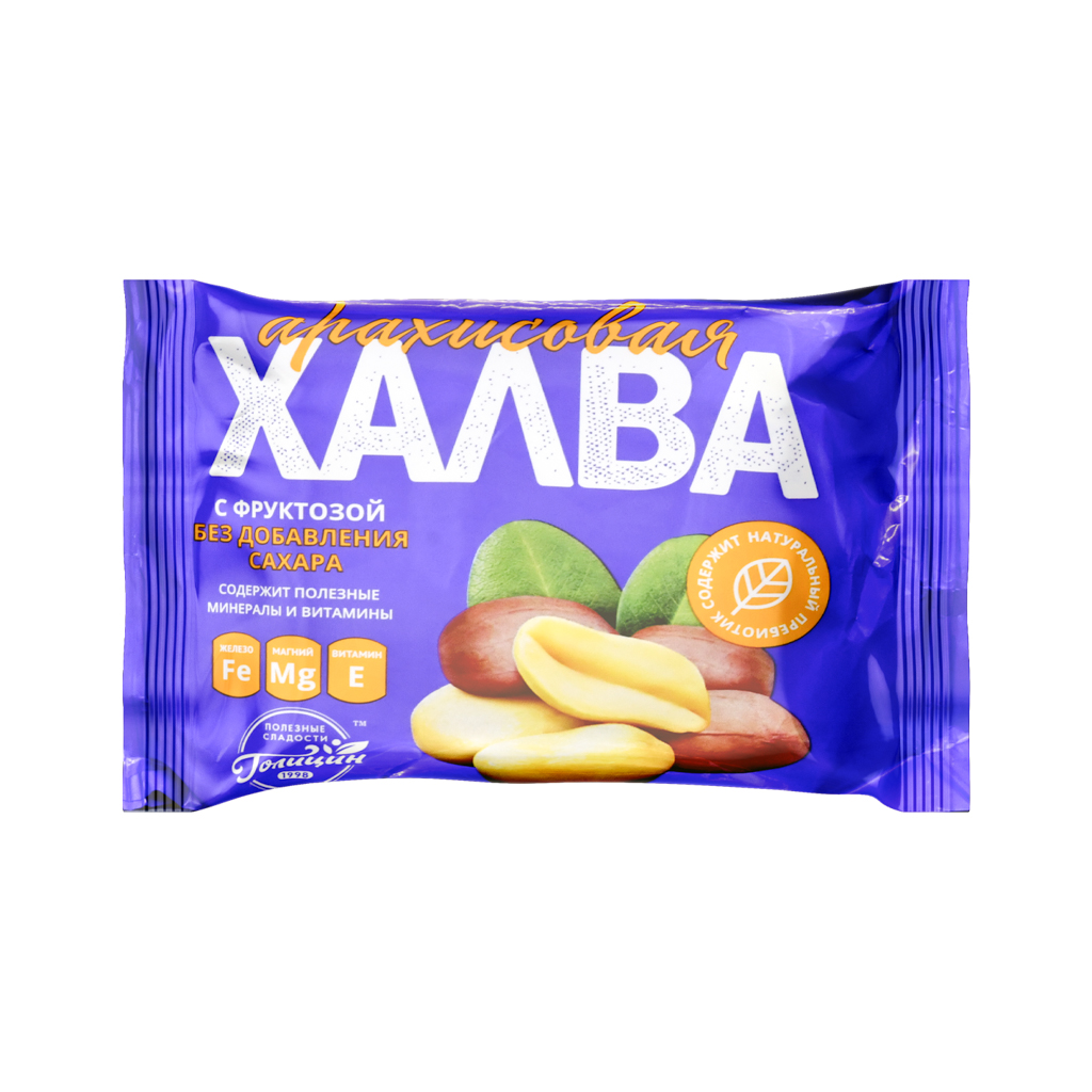 Peanut halva-bar "Golitsin" glazed, with fructose 68g