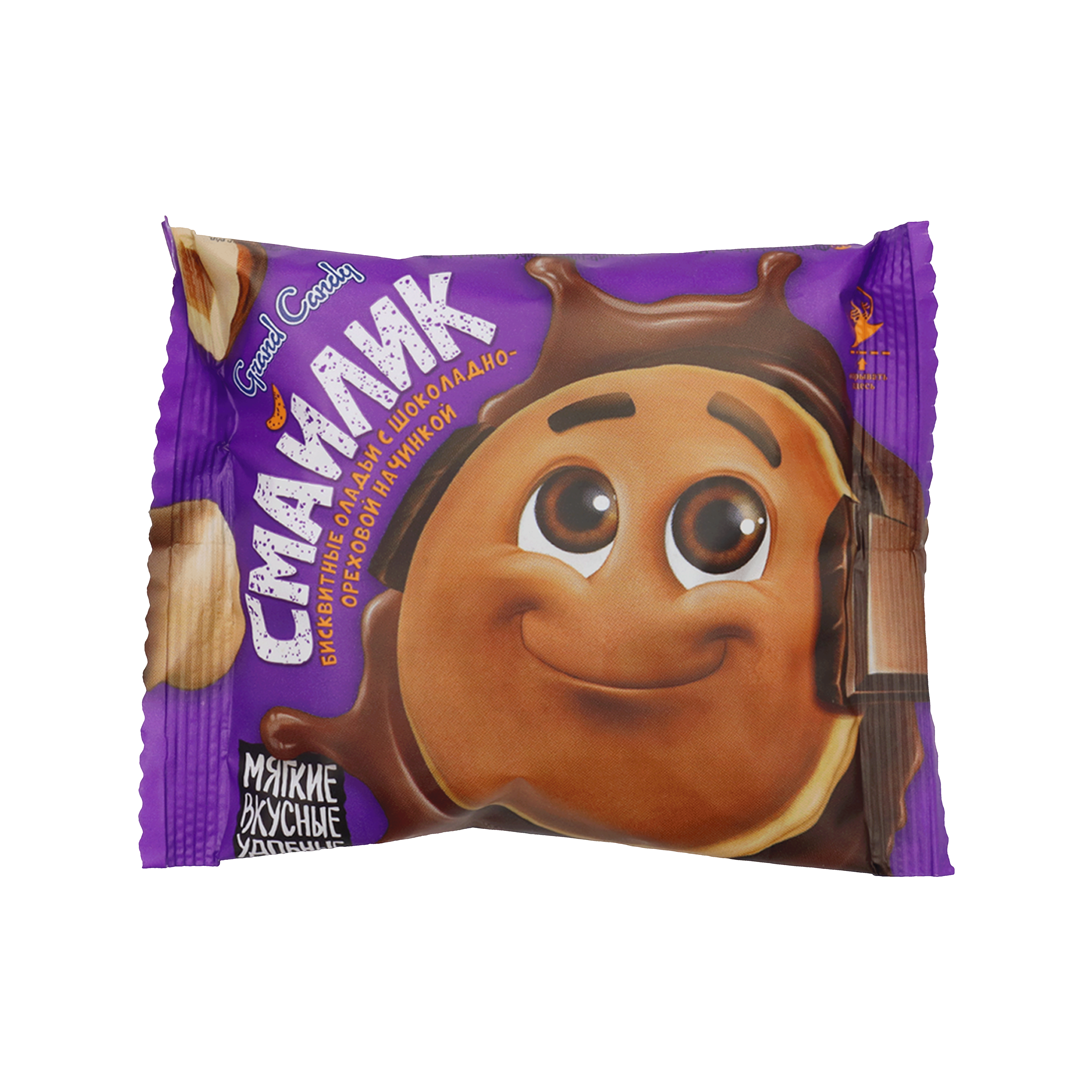 Փափկաբլիթներ Սմայլիկ Գրանդ Քենդի շոկոլադե 1հատ 40գ