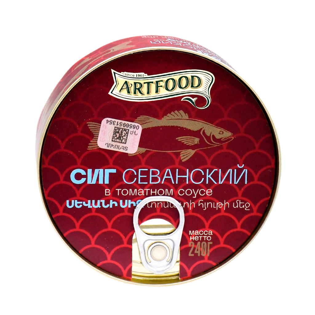 Sevan whitefish "Artfood"  in tomato sauce, with opener 240g