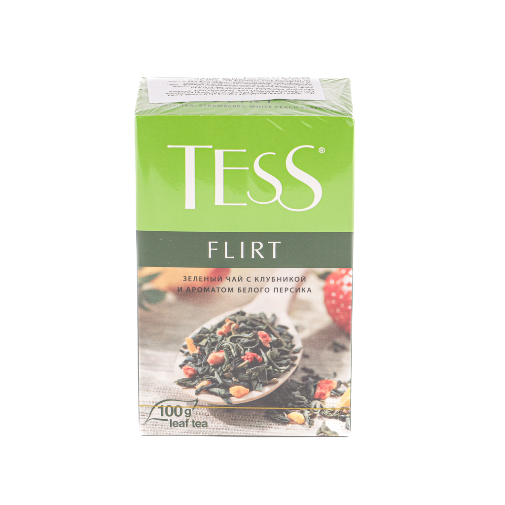 Green tea "Tess" strawberry and peach 100g