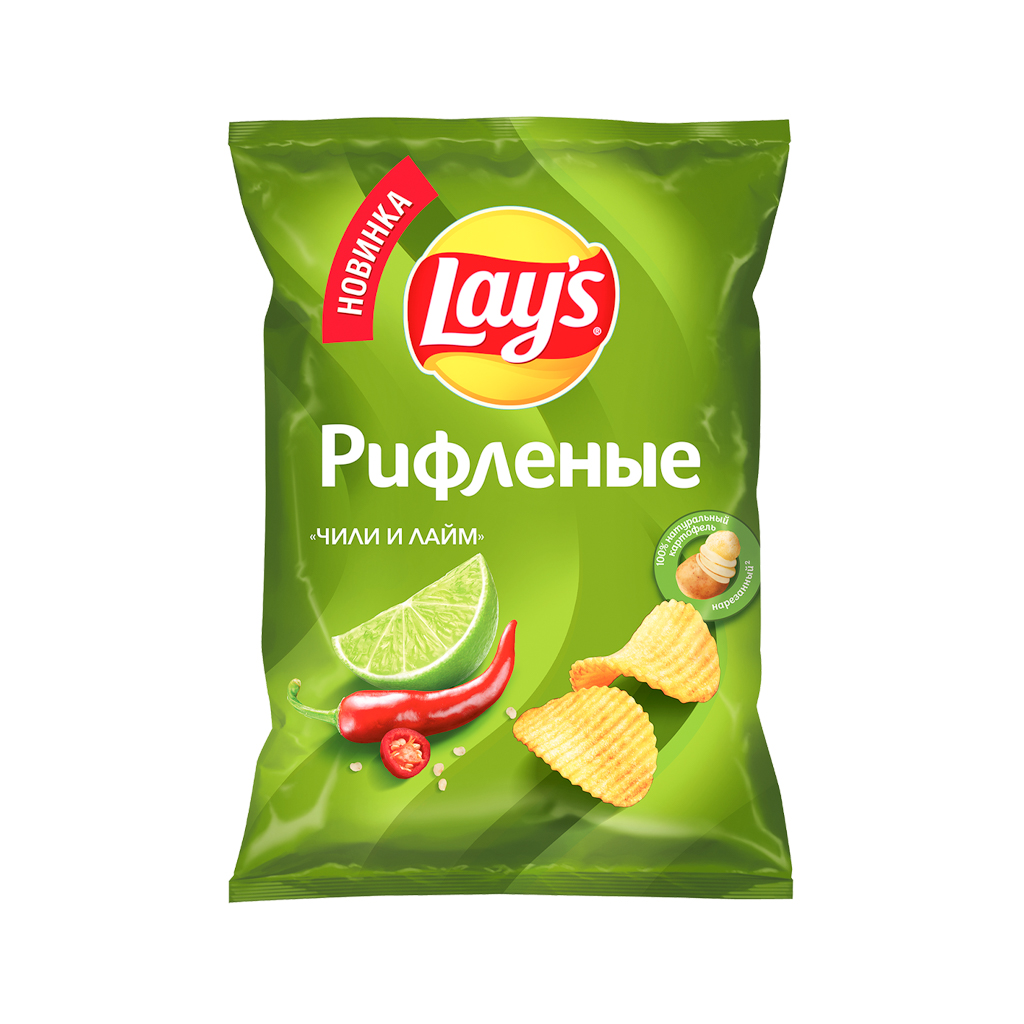 Chips "Lays" Riffled, chili and lime 125g