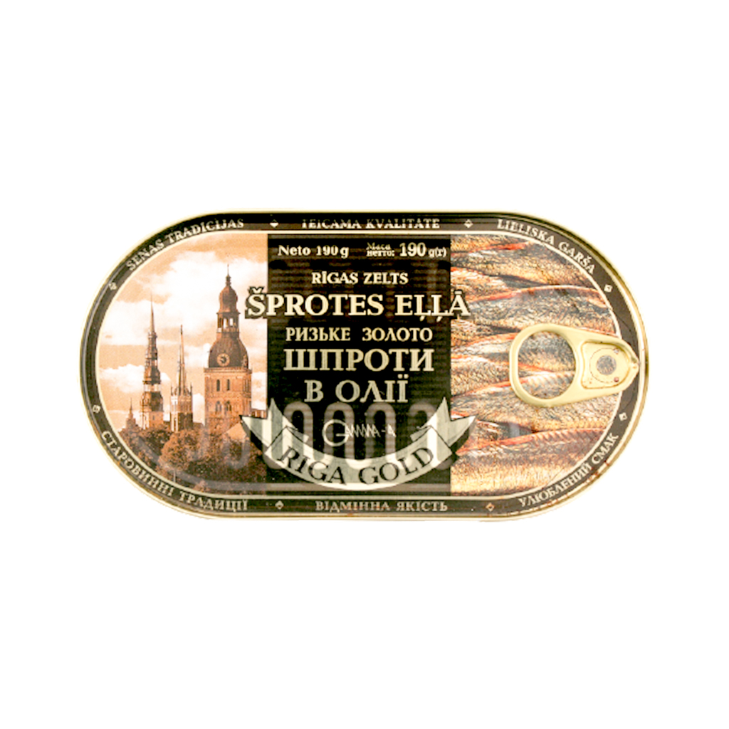 Շպրոտ Ռիգա Գոլդ յուղի մեջ 190գ