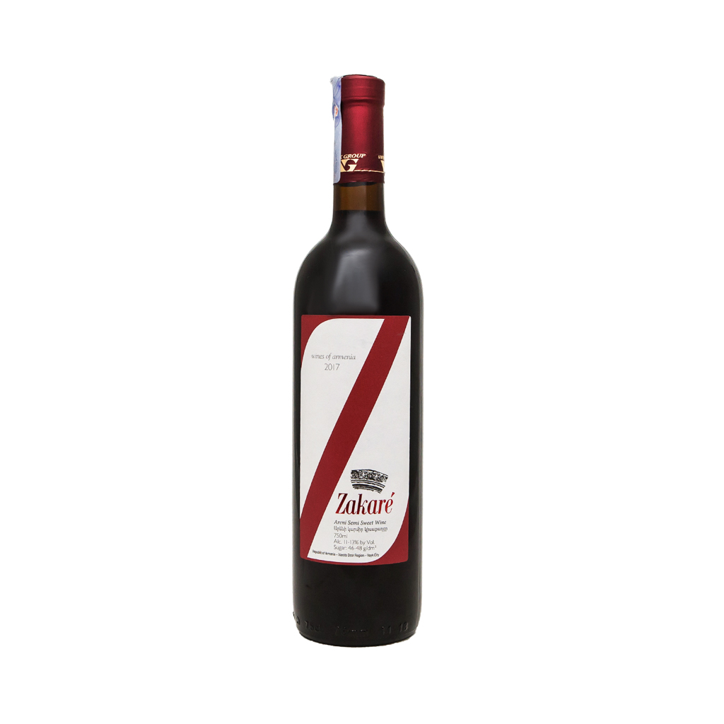 Wine "Zakare" Areni, red semi sweet 0.75l